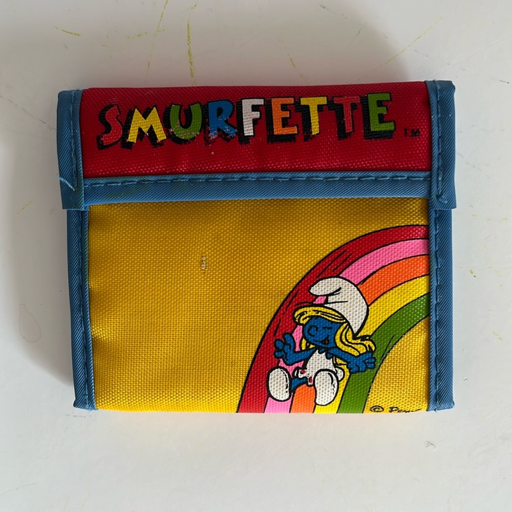 Vintage 1980s Smurfette wallet